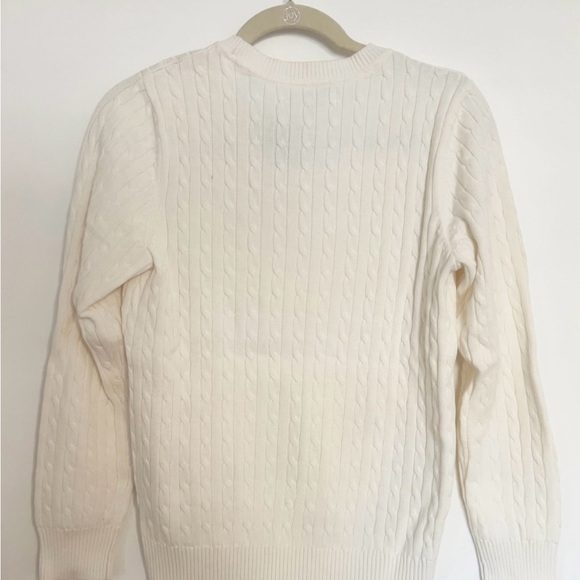 Woman’s Cream Cable Knit Sweater - Picture 2 of 3